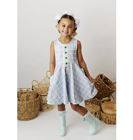 Swoon Baby Swoon Baby- Springtime Tartan Plaid Petal Pocket Dress