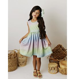 Swoon Baby Swoon Baby- Ombre Under the Sea Peony Bow Dress