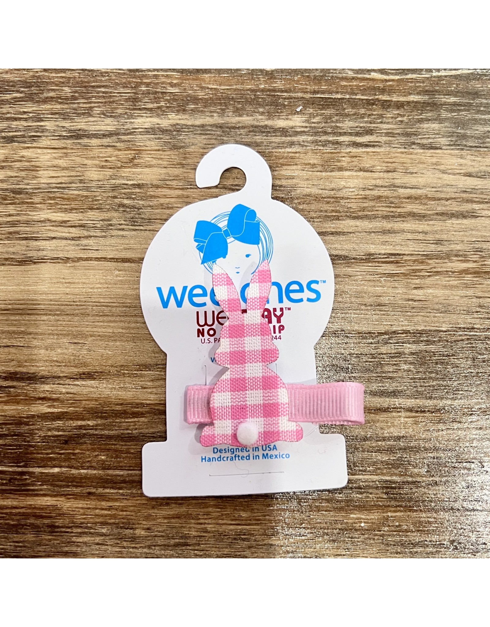 Wee Ones- Easter Bunny Plaid Felt Clip