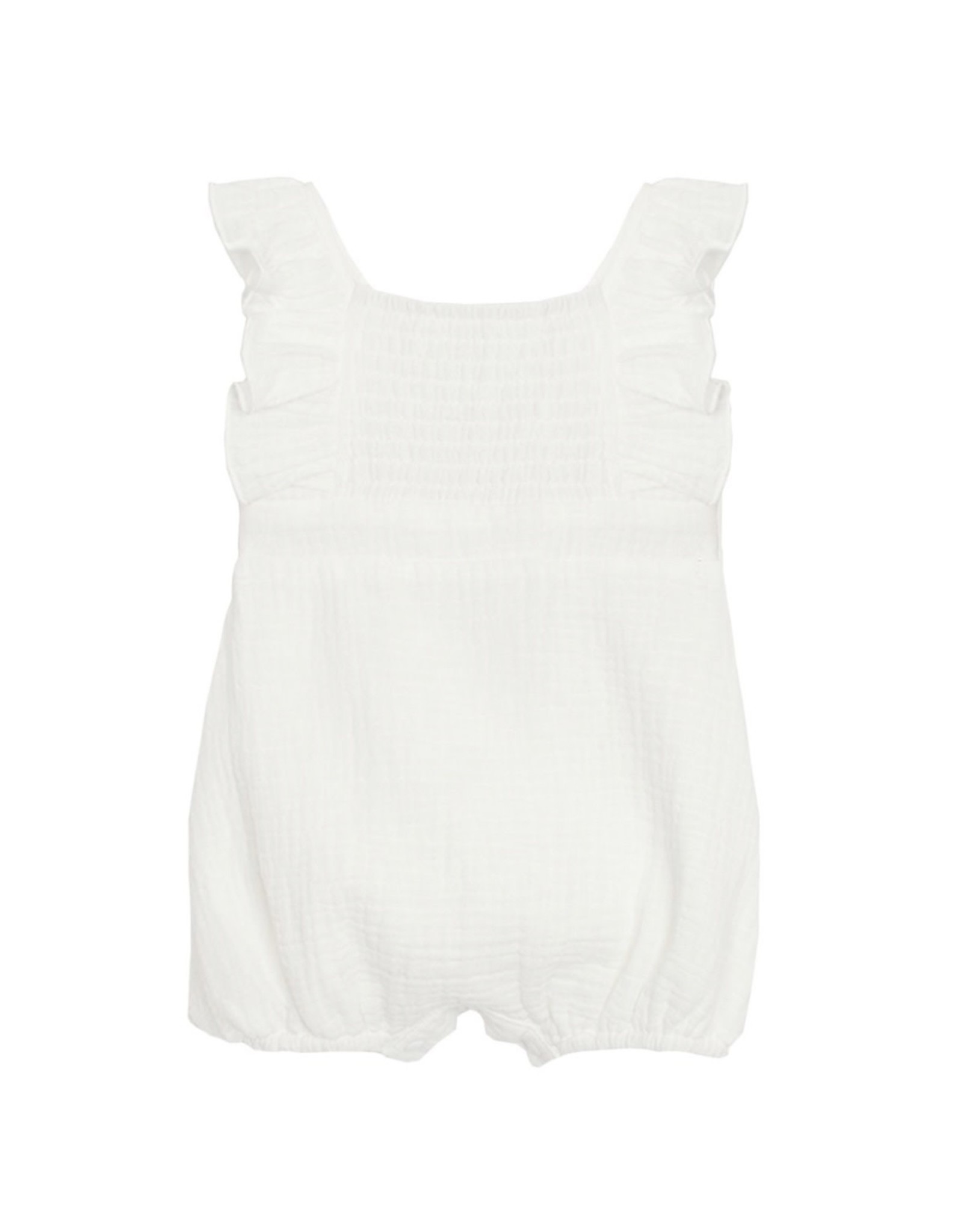 Mabel & Honey Mabel & Honey- Vivenne White Cotton Gauze Romper