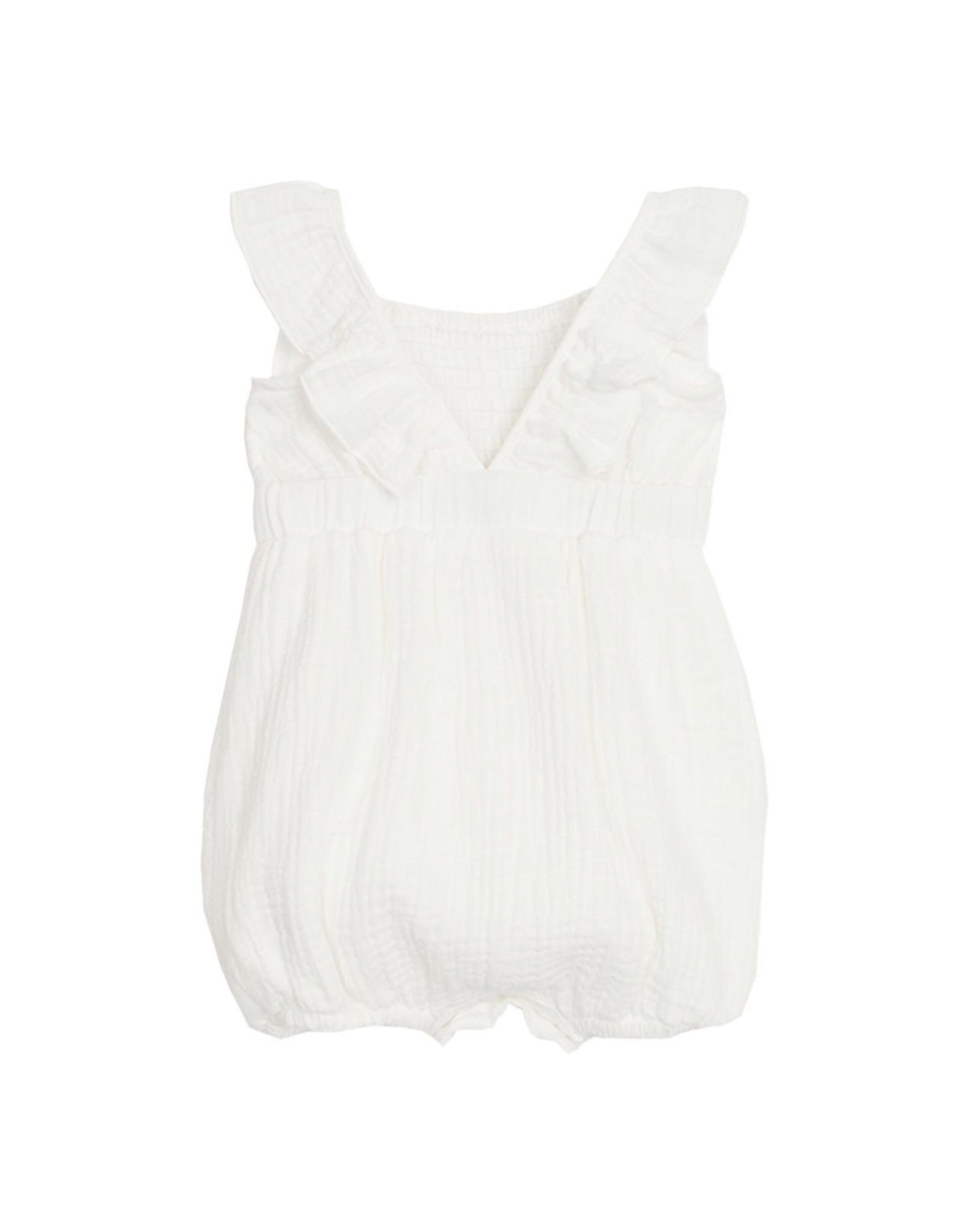 Mabel & Honey Mabel & Honey- Vivenne White Cotton Gauze Romper