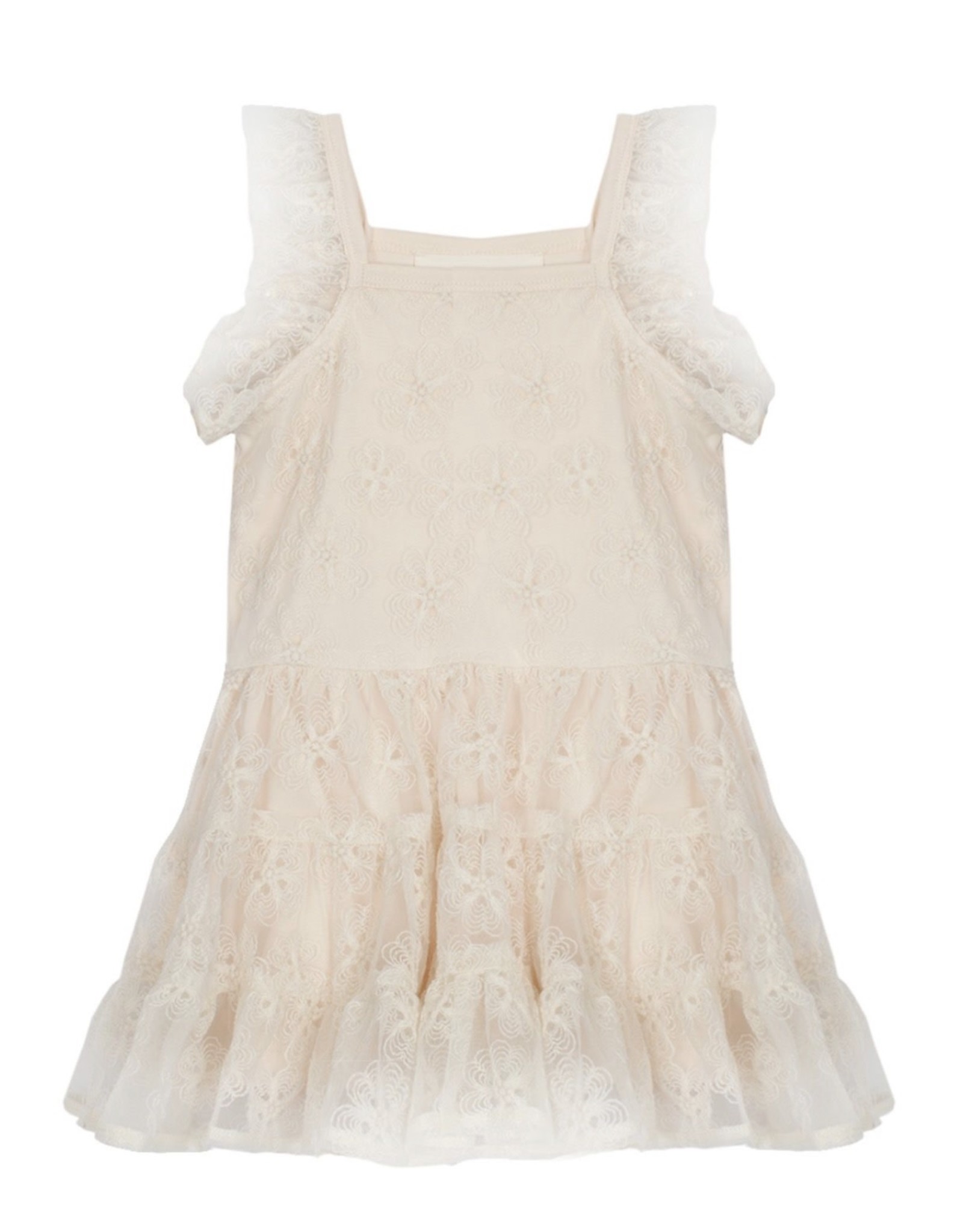 Mabel & Honey Mabel & Honey- Vanilla Bean Embroidered Net Dress