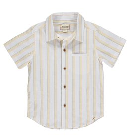 Me & Henry Me & Henry- Newport S/S Shirt: Sage/Gold/Orange Stripe