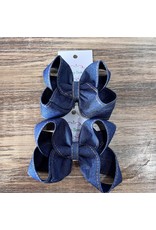 One Stop Bow Shop OS- Dark Denim Bow