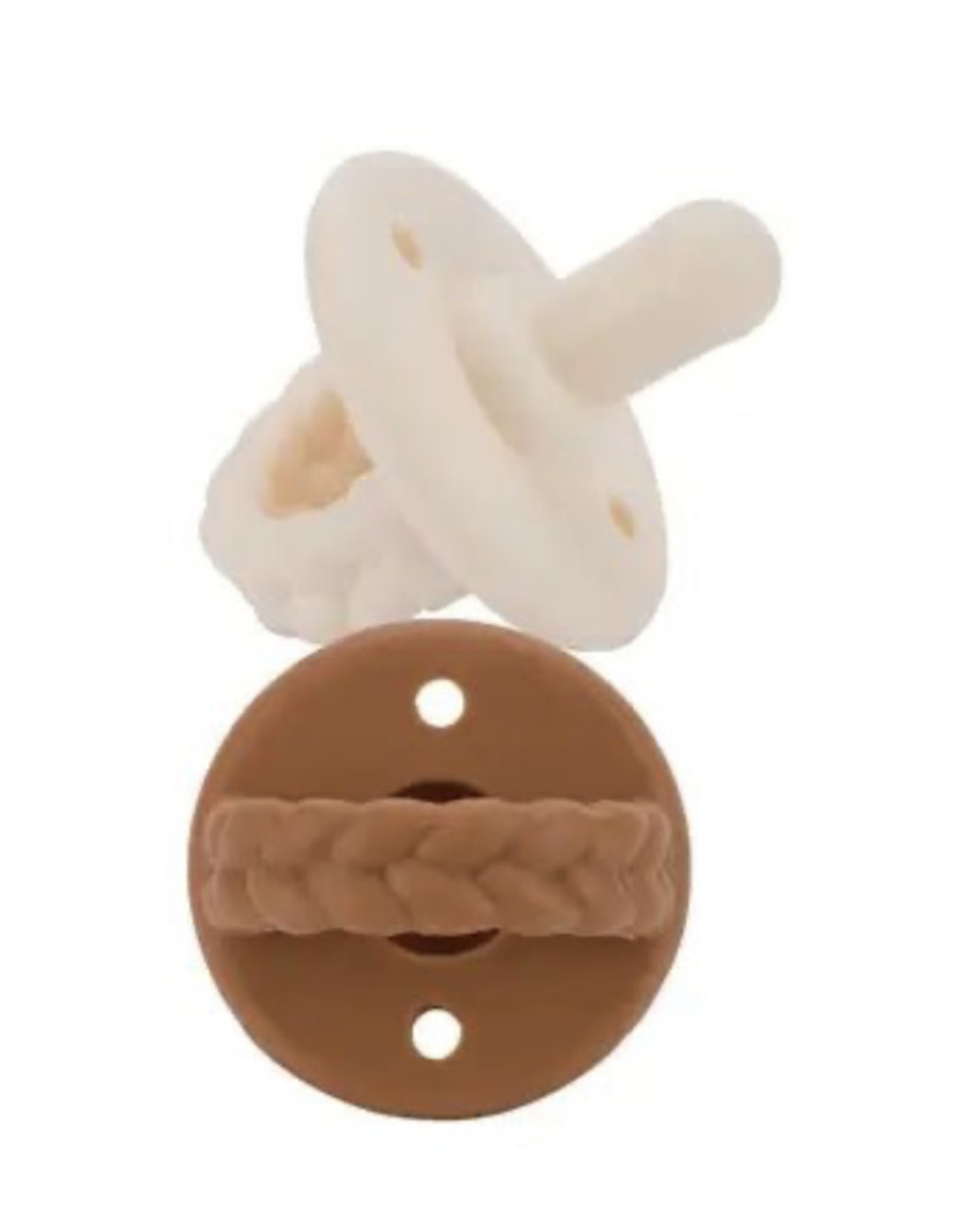 Itzy Ritzy Itzy Ritzy - Sweetie Soother Pacifier 2-Pack: Coconut + Toffee