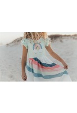 Oopsie Daisy Oopsie Daisy- Mint Blue Rainbow Spring Dress