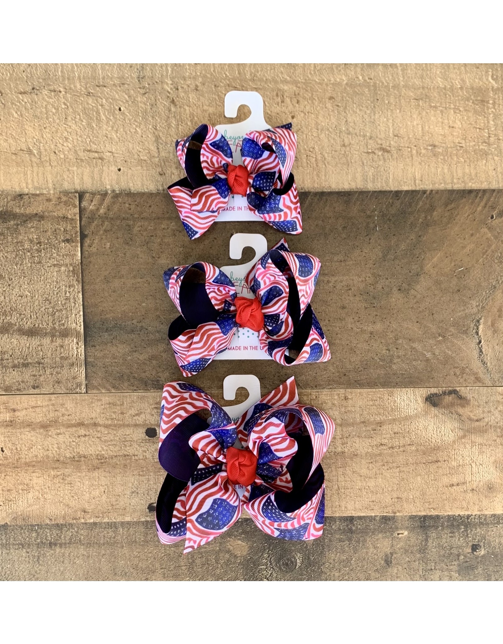 Beyond Creations Beyond Creations - Red, White & Blue Flag Knot Bow