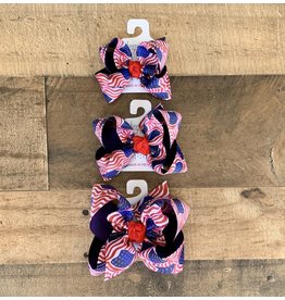 Beyond Creations Beyond Creations - Red, White & Blue Flag Knot Bow