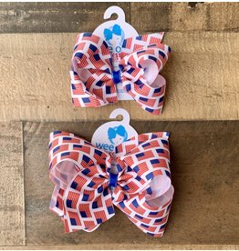 Wee Ones - Patriotic Flag Bow -