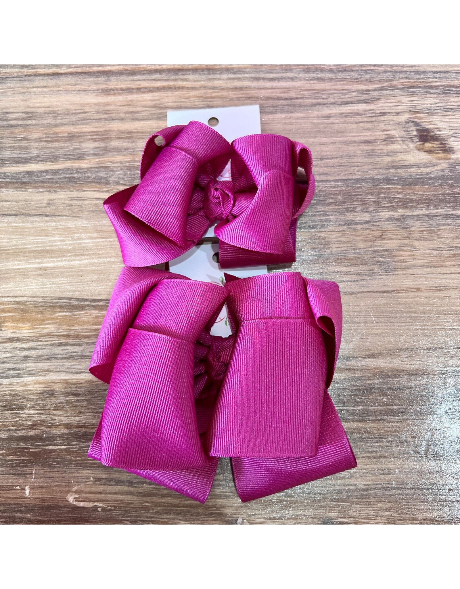 OS - Festive Fuschia Stacked Grosgrain Bow