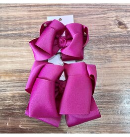 One Stop Bow Shop OS - Festive Fuschia Stacked Grosgrain Bow