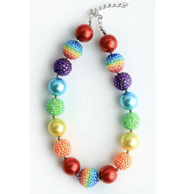 Sparkle Sisters Sparkle Sisters- Rainbow Sparkle Beaded Chunky Necklace