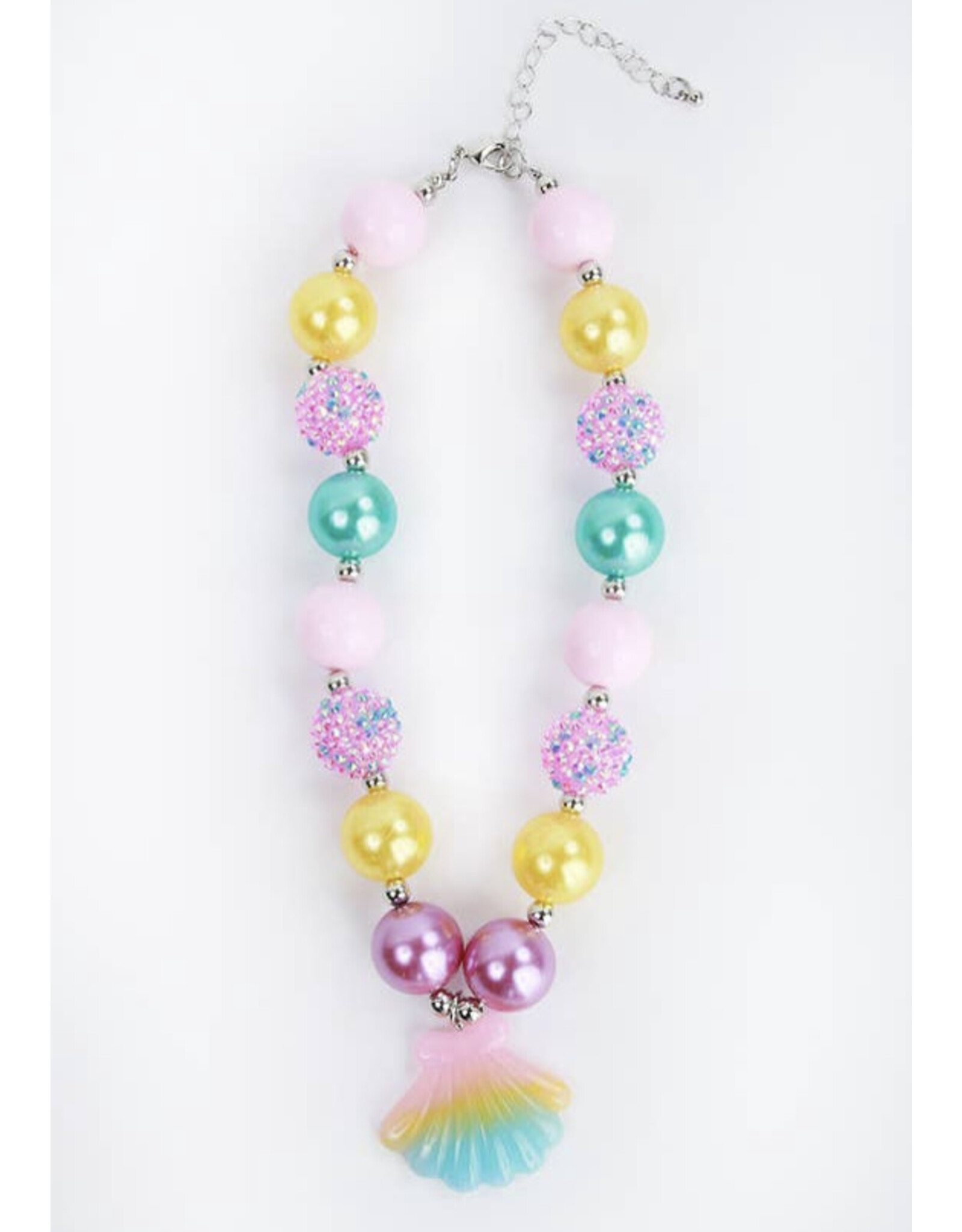 Sparkle Sisters Sparkle Sisters- Mermaid Shell Beaded Chunky Necklace