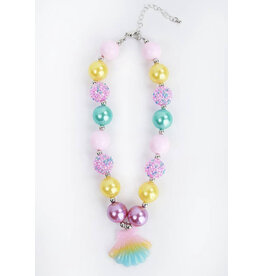 Sparkle Sisters Sparkle Sisters- Mermaid Shell Beaded Chunky Necklace