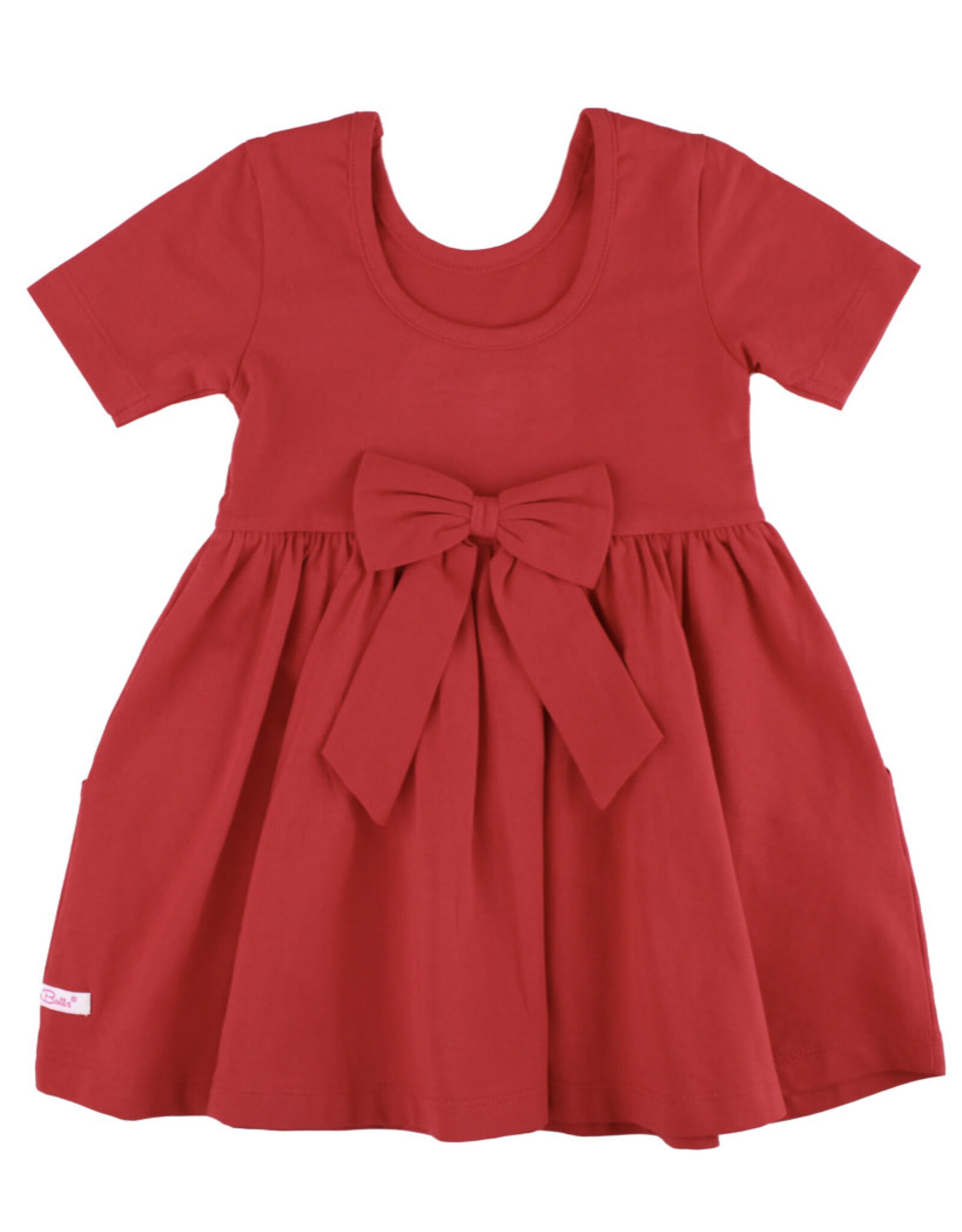 Ruffle Butts Ruffle Butts- Ture Red S/S Knit Twirl Dress