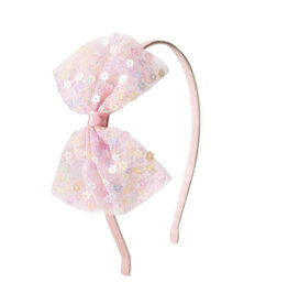 Sweet Wink- Confetti Flower Bow Hard Headband