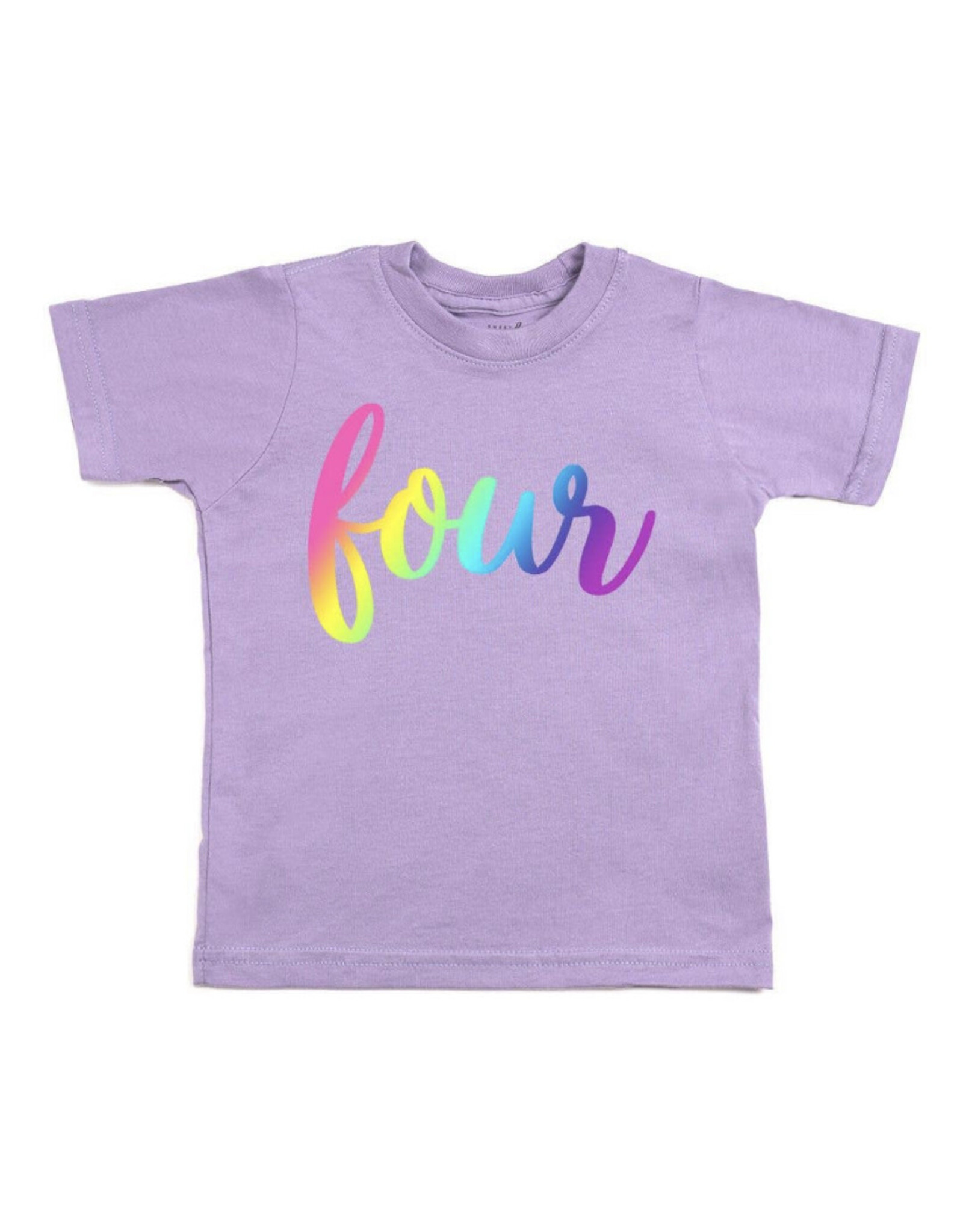 Sweet Wink- FOUR Bright Rainbow Birthday Tee