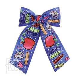 Beyond Creations Beyond Creations- 4.5" School Ribbon Opaque Satin Bow w/Euro Knot & Tails