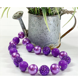 Solid Purple Chunky Necklace