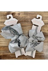 Beyond Creations Beyond Creations - Silver Glitter Metallic Bow on 1/4 HB