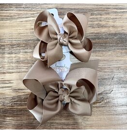 Beyond Creations Beyond Creations- Taupe Grosgrain Knot Bow