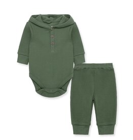 Little Me Little Me- Green Bodysuit Pant Set