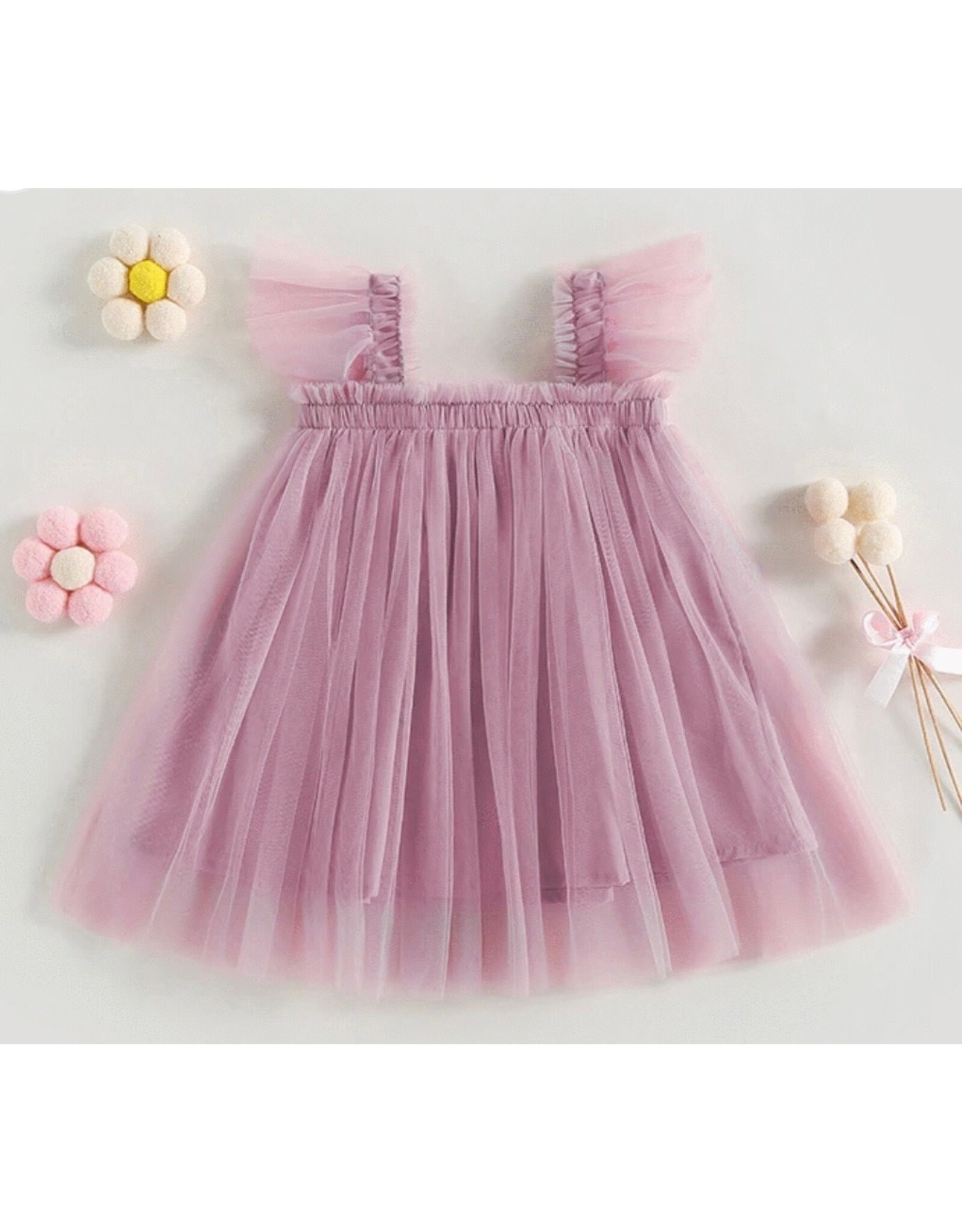 Dusty Pink Nora Tulle Dress