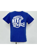 Hustle Never Quit TShirt: Royal