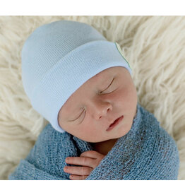 ILYBEAN Ilybean- Solid Blue Beanie Hat