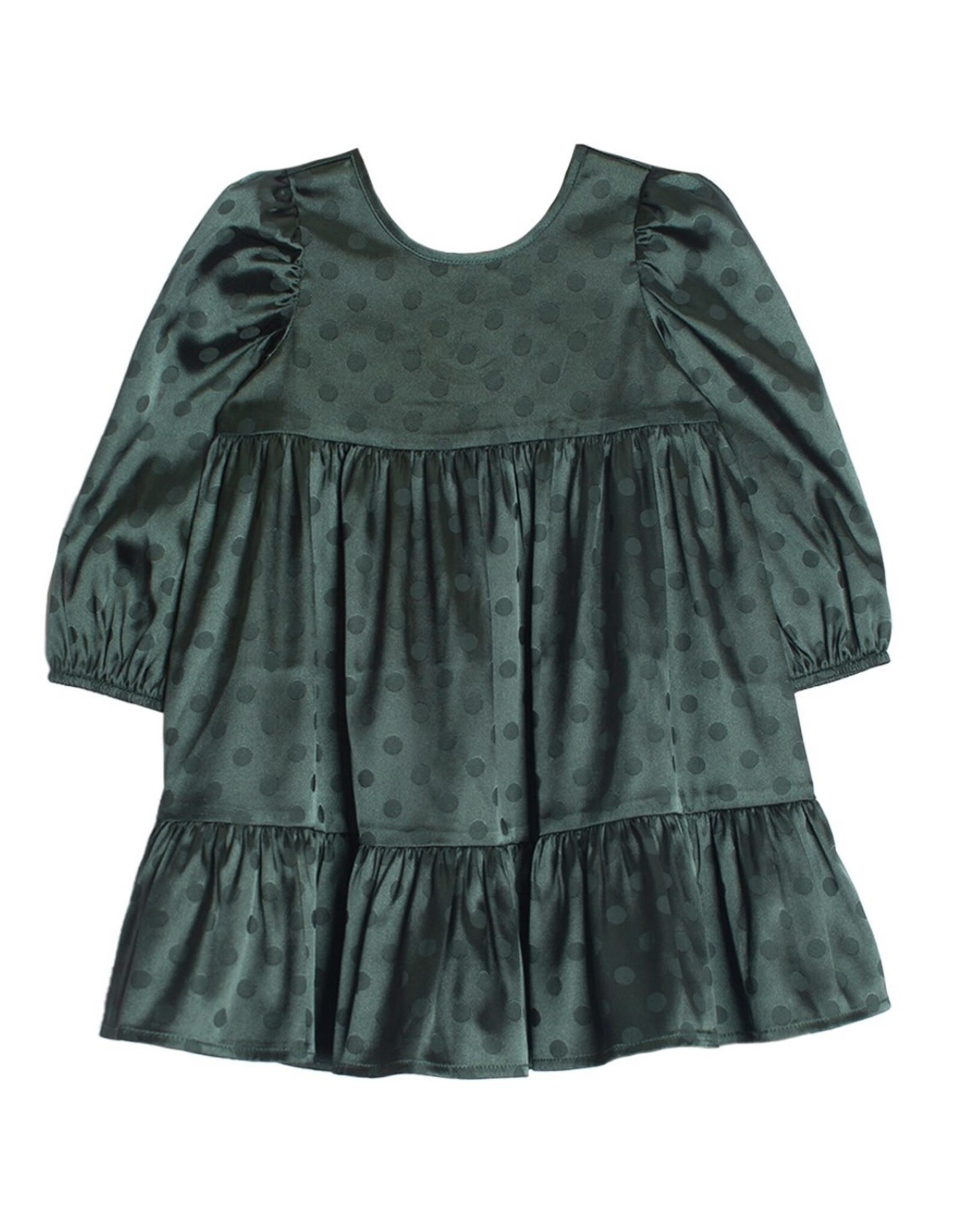 Isobella & Chloe Isobella & Chloe- Holiday Sage L/S Charmeuse Dress