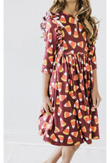 Mila & Rose Mila & Rose- Candy Corn Ruffle Twirl Dress