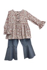 Three Sisters Three Sisters- Rosewood Chambray Bell Bottom Set
