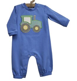 Three Sisters Three Sisters- Tractor Applique Boys Romper