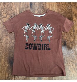 Sweet Soul- Dancing Skeleton Cowgirls Embroidery Tee