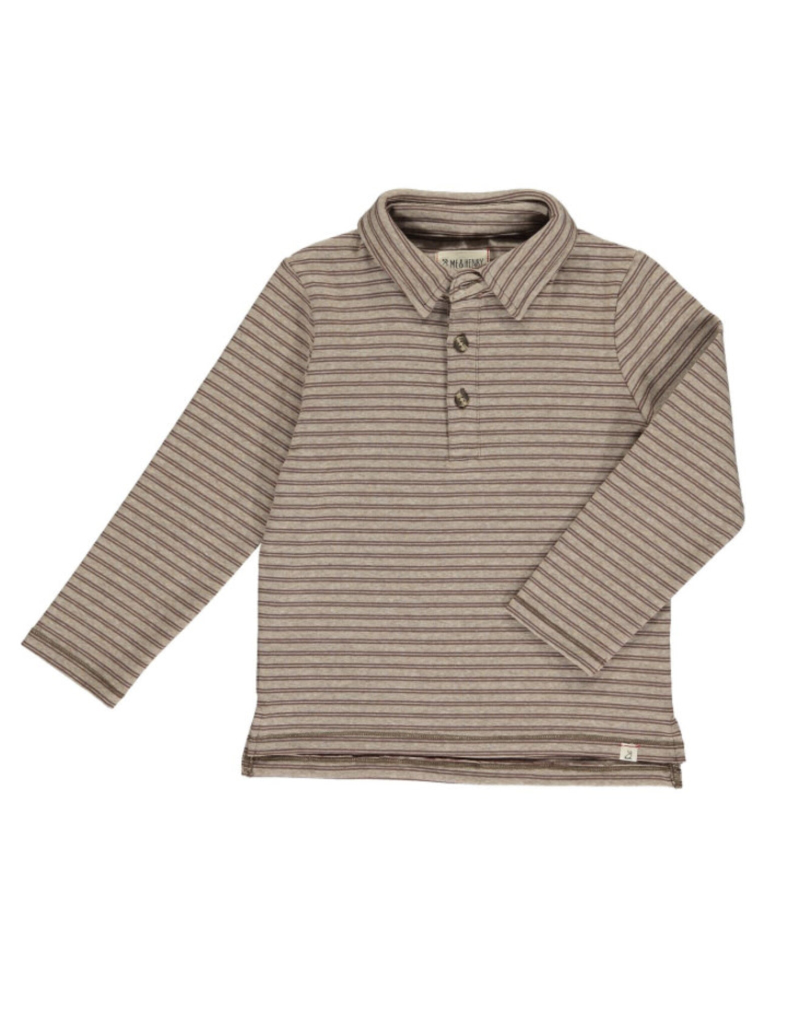 Me & Henry Me & Henry- Midway Polo: Brown Double Stripe