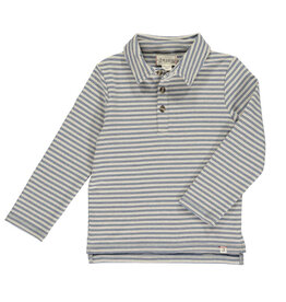 Me & Henry Me & Henry- Midway Polo: Navy Double Stripe