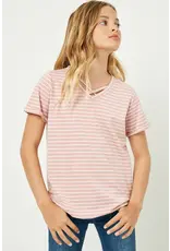 Hayden- Pink Strappy V Neck Top