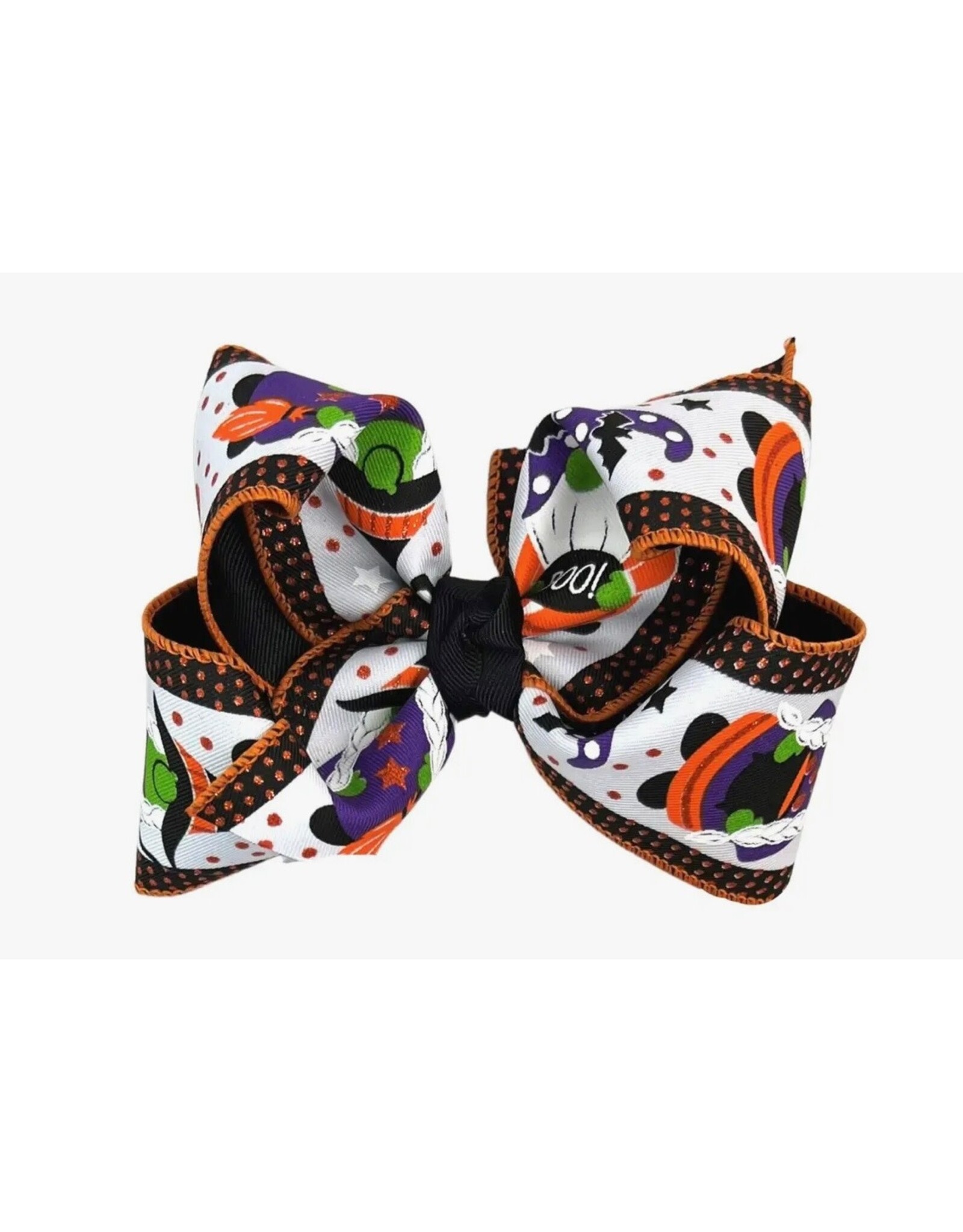 Beyond Creations Beyond Creations- 5.5" Halloween Gnome Layered Knot Bow
