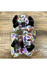 Beyond Creations Beyond Creations- Black/Halloween Circles Layered Bow