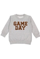 Sweet Wink- Game Day Patch Gray Sweatshirt