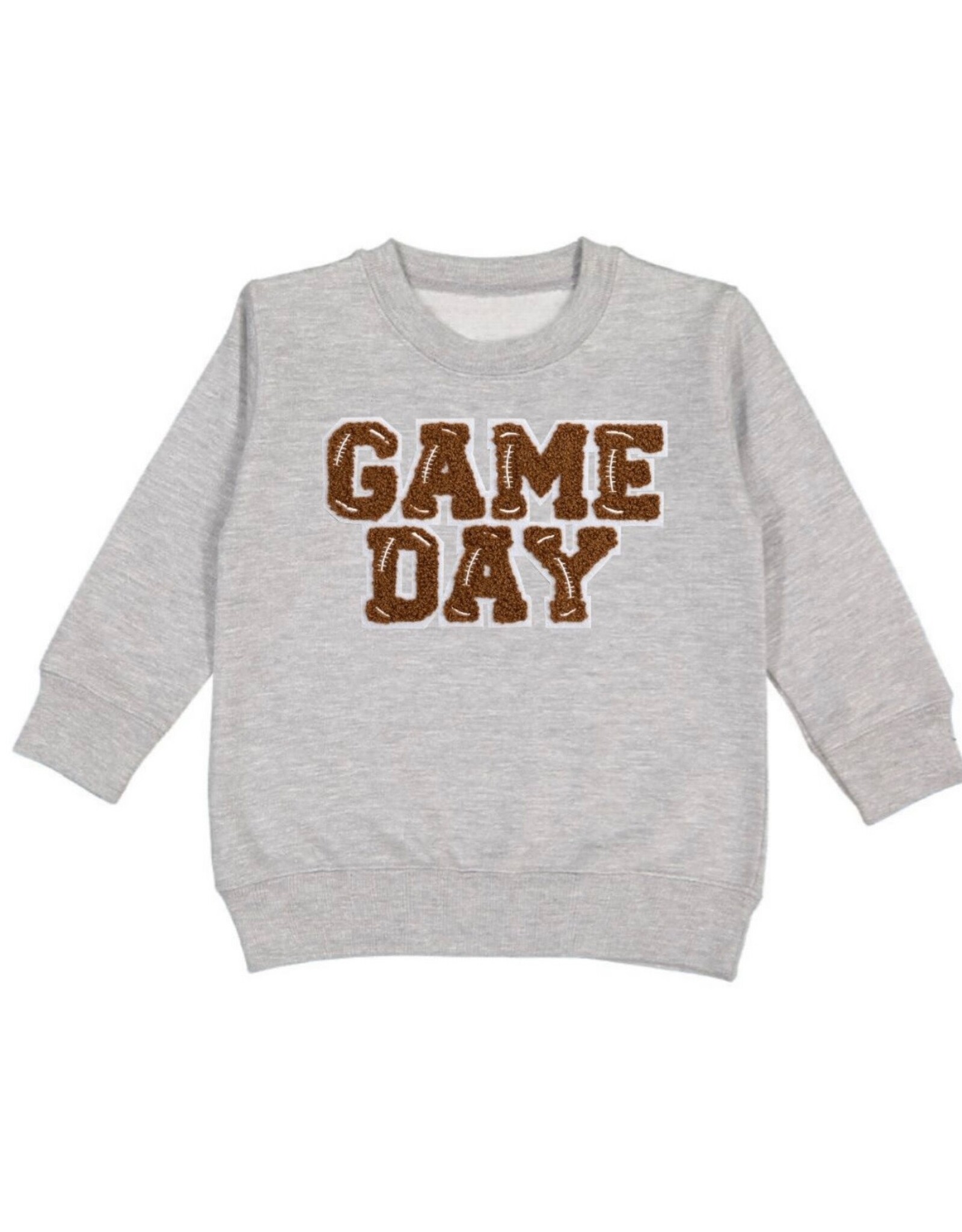 Sweet Wink- Game Day Patch Gray Sweatshirt