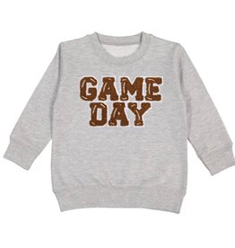 Sweet Wink- Game Day Patch Gray Sweatshirt
