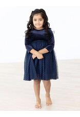 Mila & Rose Mila & Rose- Light Navy Velvet Tutu Dress