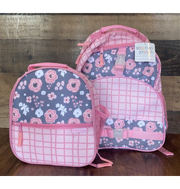 stephen joseph Stephen Joseph - All Over Print Backpack & Lunchbox Set: Charcoal Flower