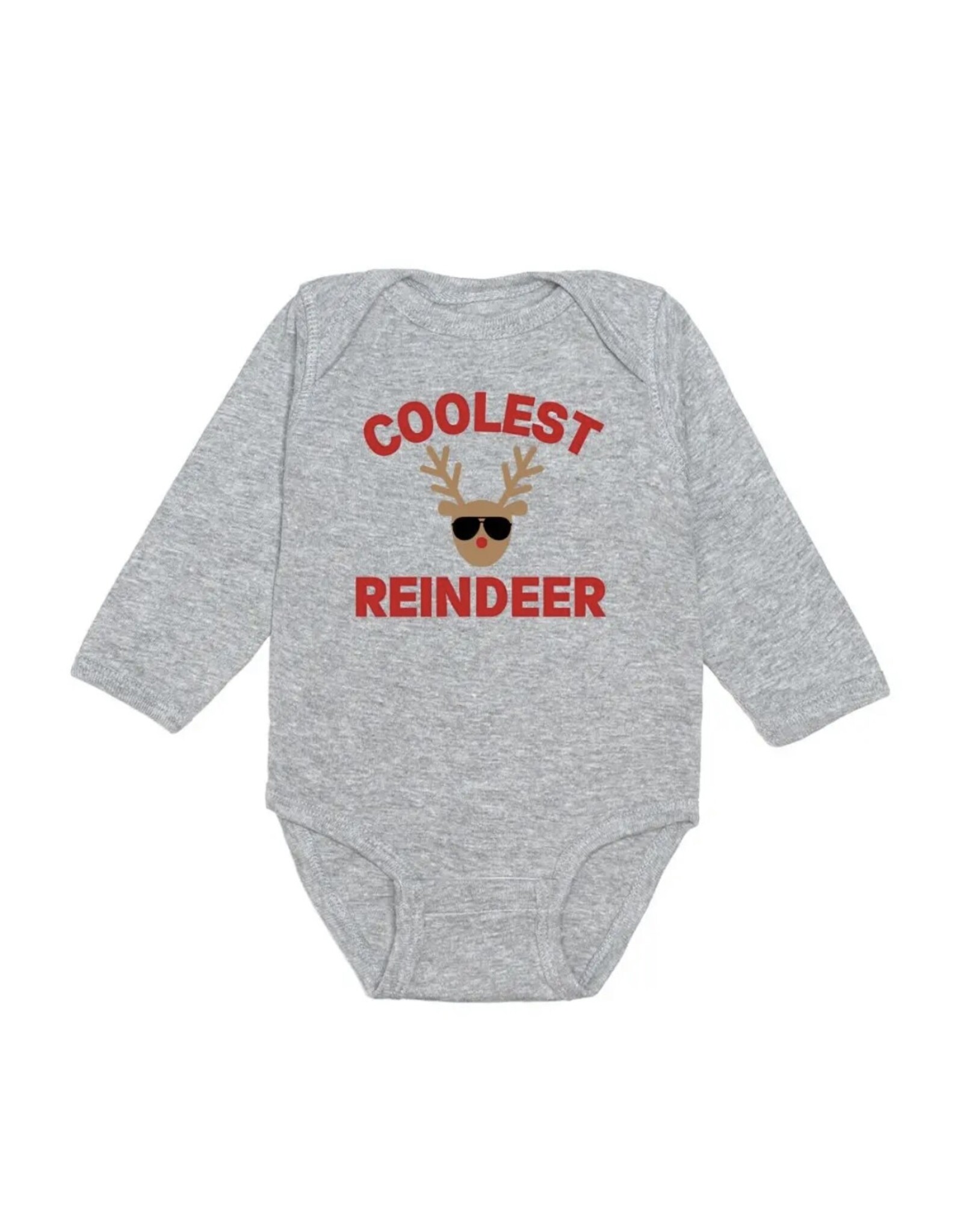 Sweet Wink- Coolest Reindeer Grey L/S Bodysuit