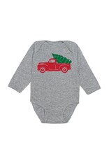 Sweet Wink- Christmas Truck L/S Gray Bodysuit