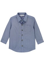 Ruffle Butts Ruffle Butts- Chambray Dots L/S Button Down Shirt