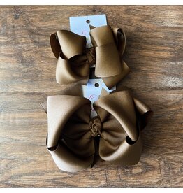 One Stop Bow Shop OS- Chocolate Milk Stacked Grosgrain Bow