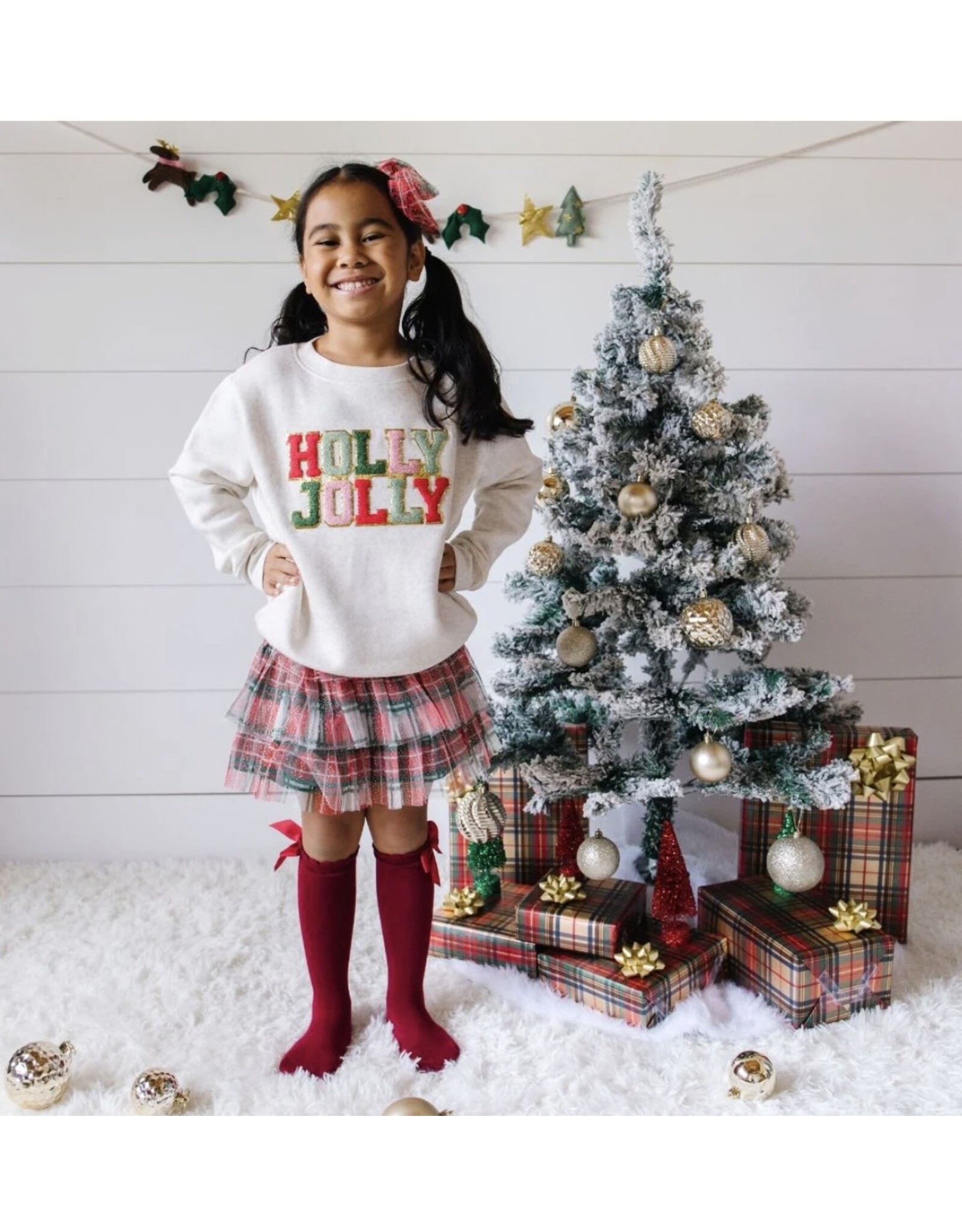 Sweet Wink- Christmas Plaid Tiered Tutu