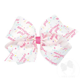 Wee Ones - King Birthday Girl Confetti Bow